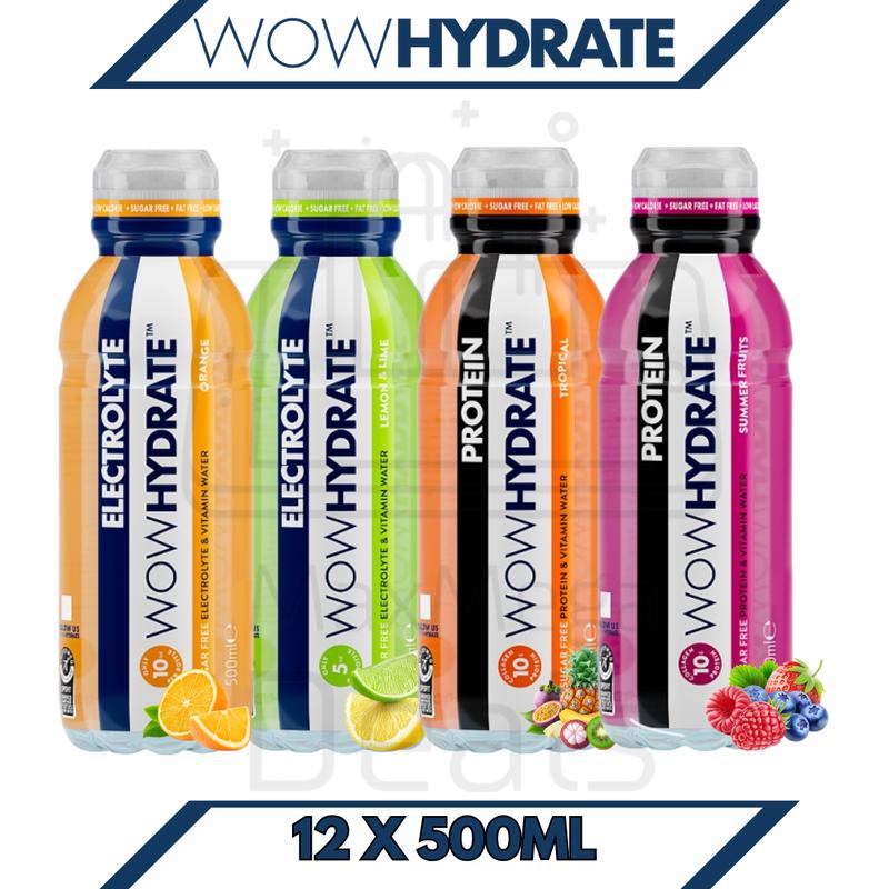 Wow Hydrate All Variety 12 X 500ML Bulk Pack Beverage 5