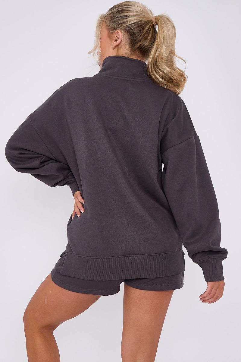 Product Introduction of H.O.S Women's 1/2 Zip Top & Shorts Fleece Co-ord Set 14