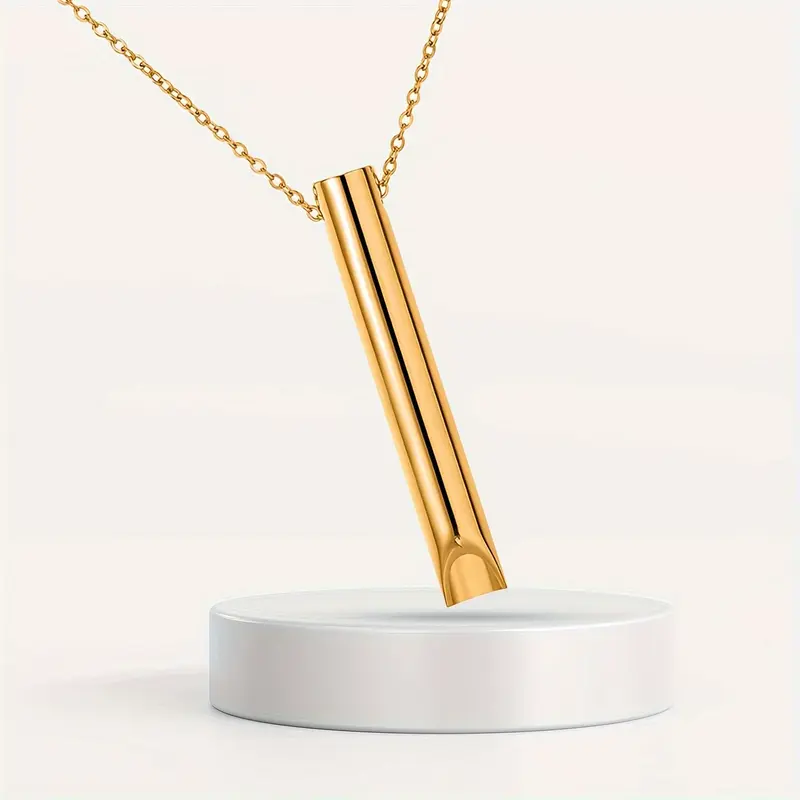 Stainless Steel Anxiety ReleaseNecklace,MindfulnessBreathing,Stress ReliefNecklace,Breathing Charm Necklacefor Stress & Anxiety Relief - QuitSmoking Vaping Oxygen,BreathlaceNecklace For Vape or SmokeAddiction, Gifts for Men,Women,RaveAccessories necklces 7