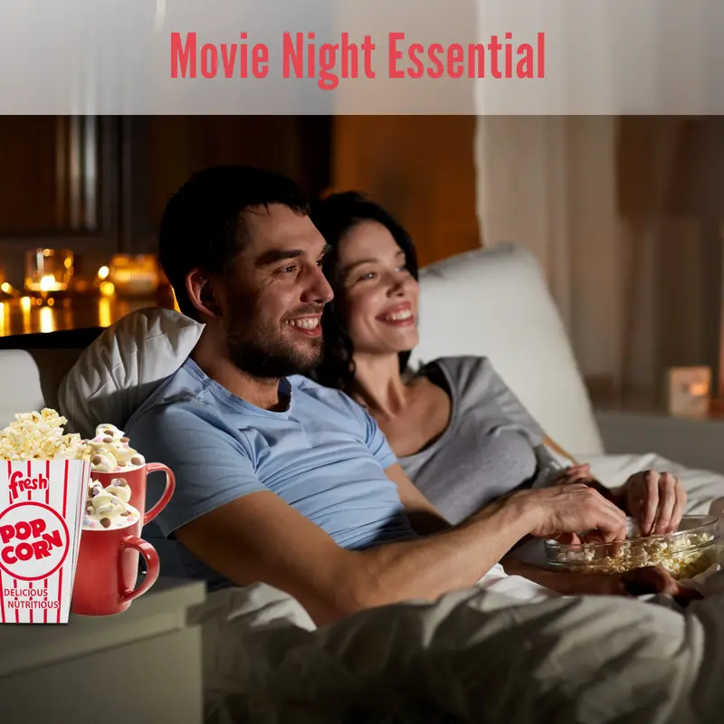 Movie Night Hamper - Galaxy Hot Chocolate Gift Set, Microwave Popcorn - Hot Chocolate Mix, Chocolate Drops, Marshmallows, Sprinkles - Birthday Hamper, Movie Night Box, Family Hamper, Snack Hamper 4