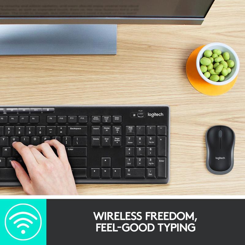 Logitech MK270 Wireless Keyboard and Mouse Combo Full-size Numeric Keypad UK 2
