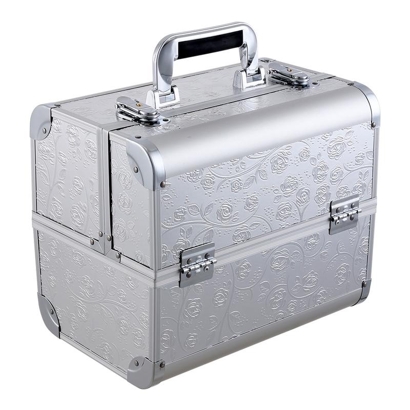 Livingandhome Rose Pattern Beauty Salon Makeup Case 5
