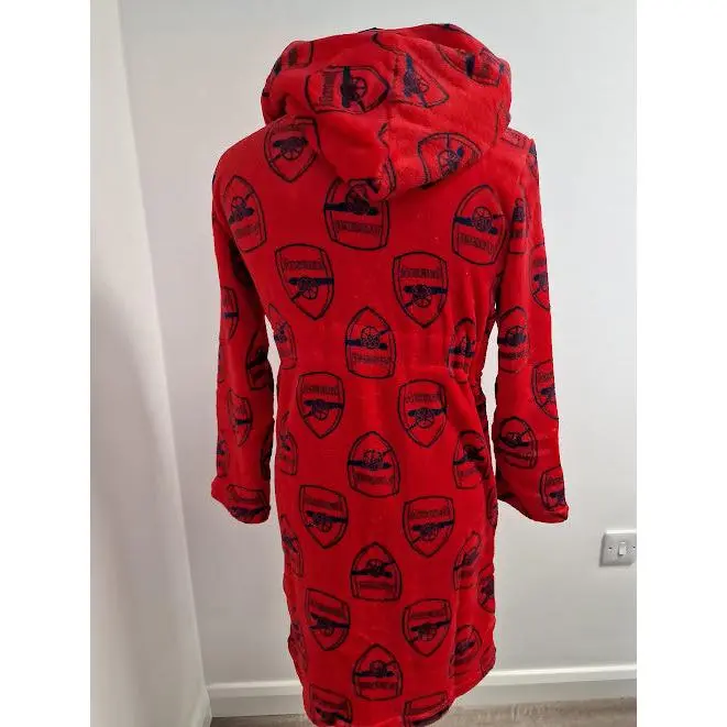 Arsenal FC Children's Dressing Gown - Kids Unisex Football Bathrobe - Loungewear Nightwear Sleepwear Pyjamas 3