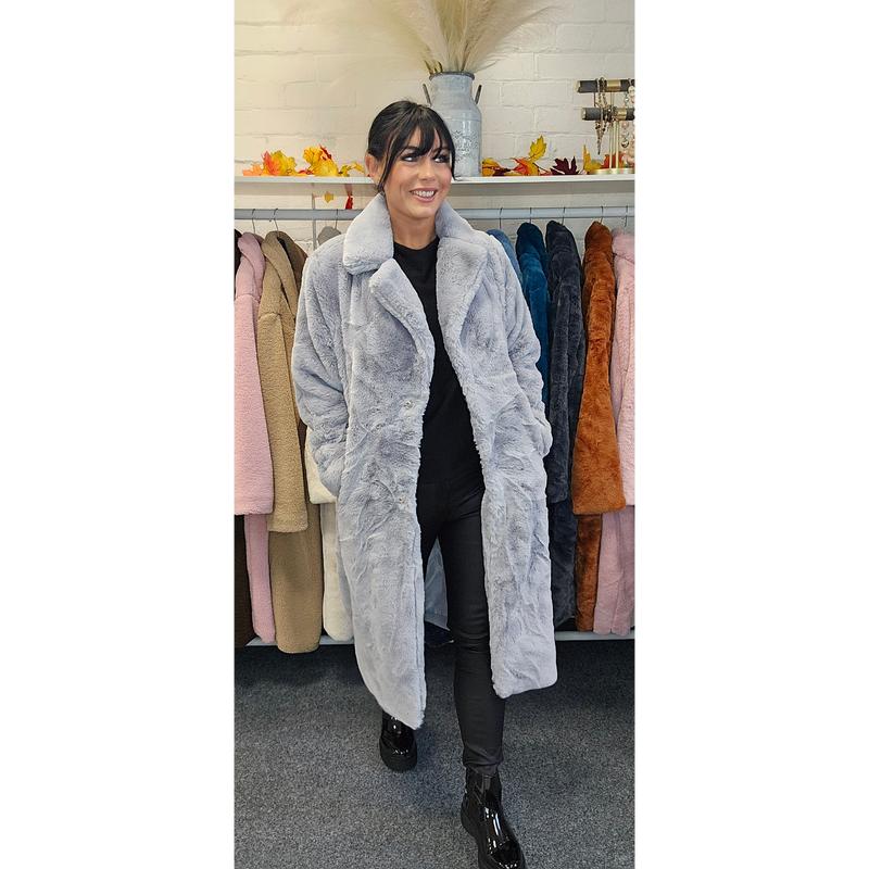 Oslo Faux Fur Coat Long (One Size) - (choose your Colour) 8