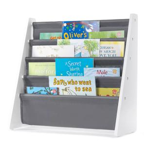 Children Kids Book Shelf Sling Storage Rack Organizer Bookcase Bookshelf Wooden
