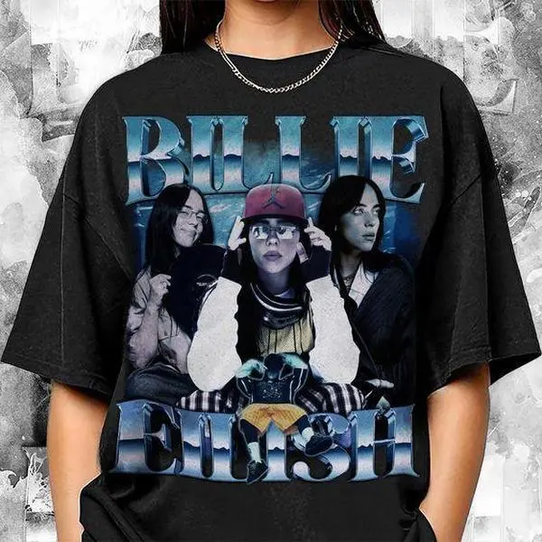 Billie Eilish Vintage 90S Shirt, Bootleg Music Art Hit Me Hard And Soft 2024 Tour Concert Tee Cotton Crewneck