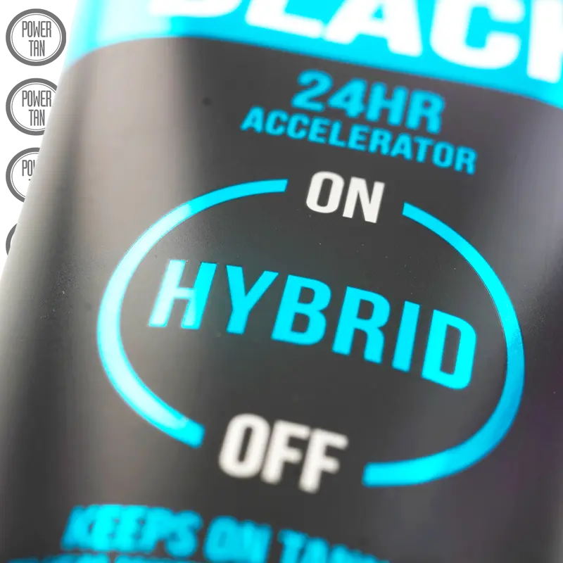Power Tan Non-Stop Black (DHA FREE) 24hr Hybrid Sunbed Tanning Accelerator Lotion Cream Self Tan Tanning Applicator Skincare 3