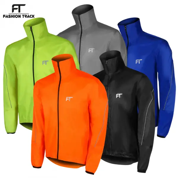 Men’s Cycling Rain Jacket - Waterproof, Breathable, Reflective, Packable