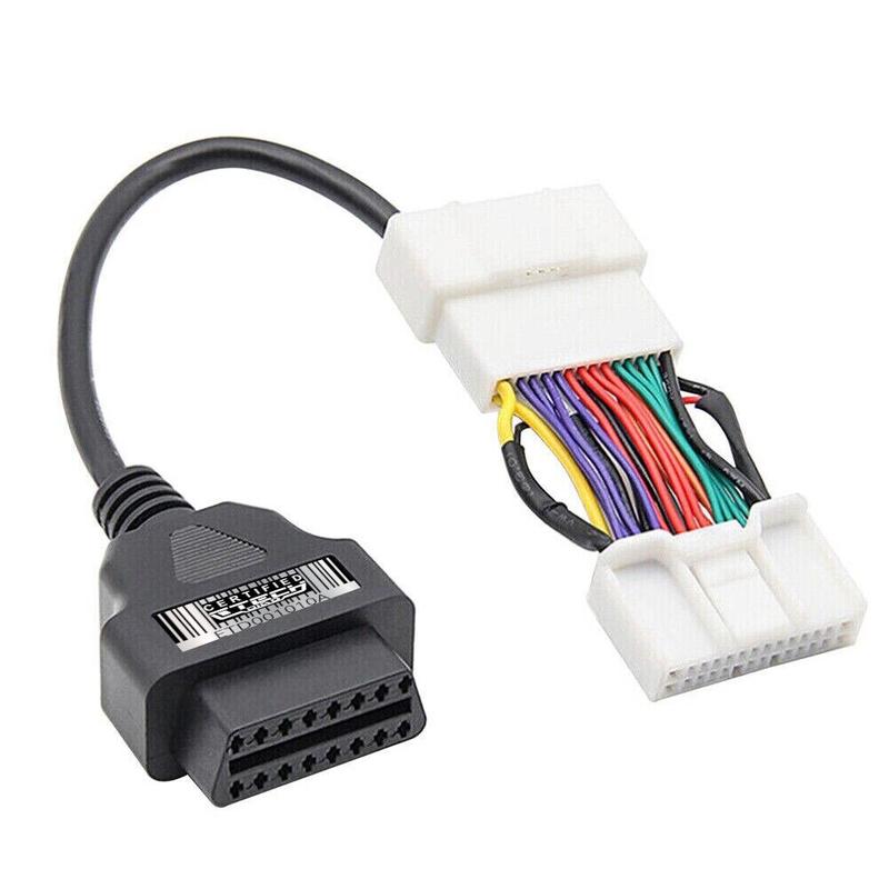 12V OBD2 16 Pin Male to 28 Pin Male & Female Adapter Plug for Tesla Model 3/Y 1