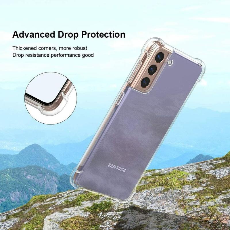 Bumper Case Shockproof Protective Clear Back Phone Protection Cover for Samsung Galaxy S24 Ultra, S24 Plus, S24, S24 FE, S23 Ultra, S23 Plus, S23, S22 Ultra, S22 Plus, S22, S21 Ultra, S21 Plus, S21, S21 FE, S20 FE, S20 Plus 5