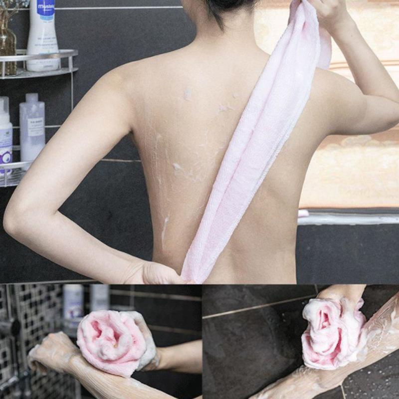 Body Washing Clean Exfoliate Puff Body Nylon Wash Cloth Bath Towel Mesh Scrub Bodys Treatment Bath Shower Products Solid Color 0