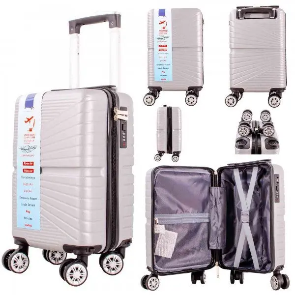 Ryanair and Easy Jet Approved Under-Seat Suitcase With Detachable Spinner wheels - 40x25x20 - Cabin Size - Ryanair Cabin Bag