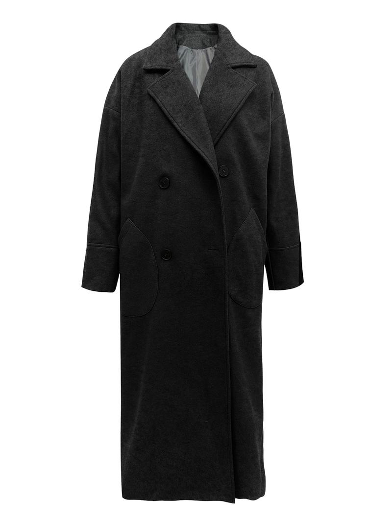 Product Introduction of Elegant Thermal Double-Breasted Lapel Coat - Soft, Warm, and Chic Long Sleeve Midi Length Design for Fall and Winter - Women's Stylish Clothing for Cold Weather 2