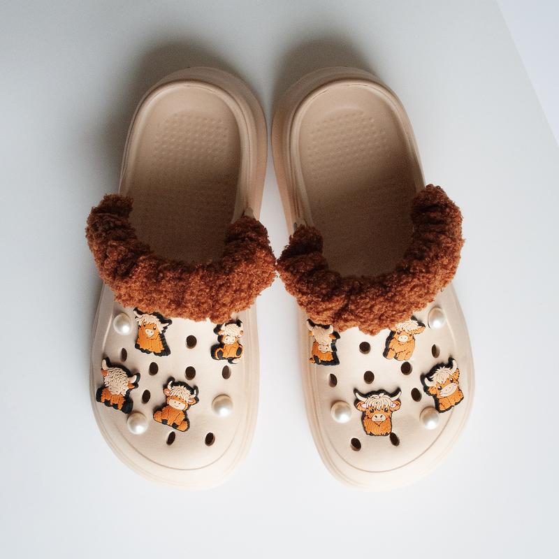 Highland Cow Croc Charms | Single or Sets | Brown Scottish Cow Shoe Charm Jibbitz 6