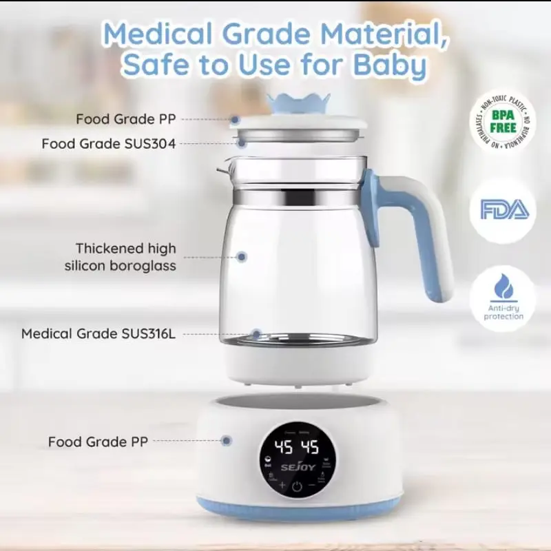 220v Infant Thermostatic Milk Regulator 800W Electric Baby Formula Kettle Automatic Warmer Feeding Bottle 3