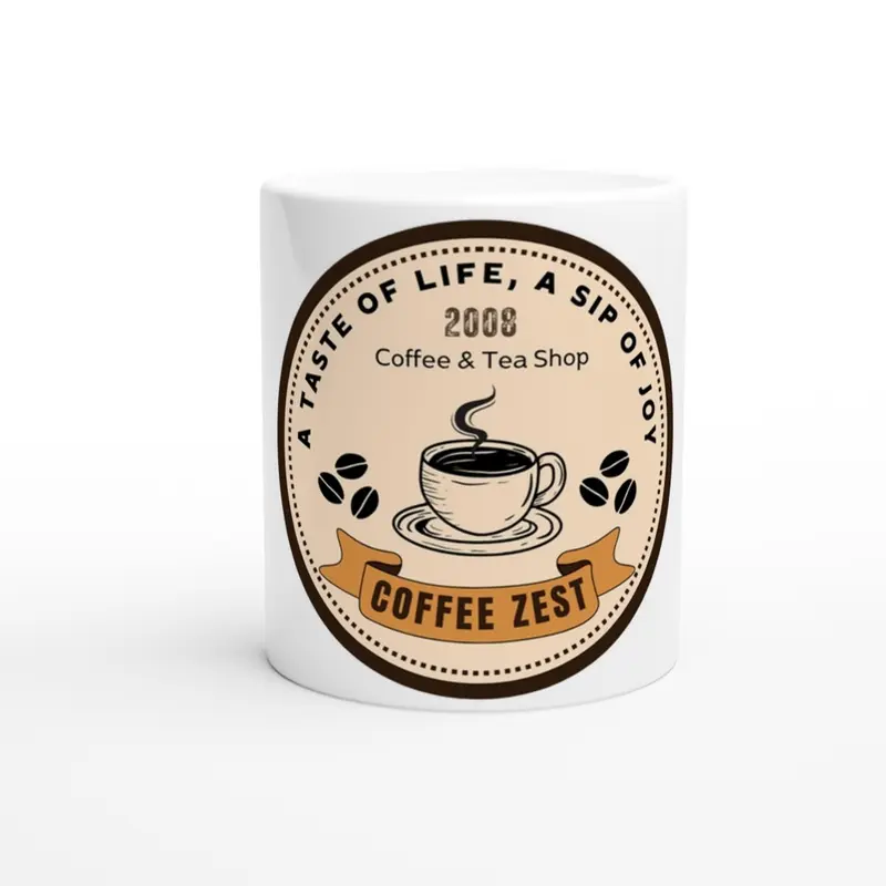 White 11oz 313ml Ceramic Mug Coffee Zest Classic Cup Classic Cup Classic Cup Classic Cup 2