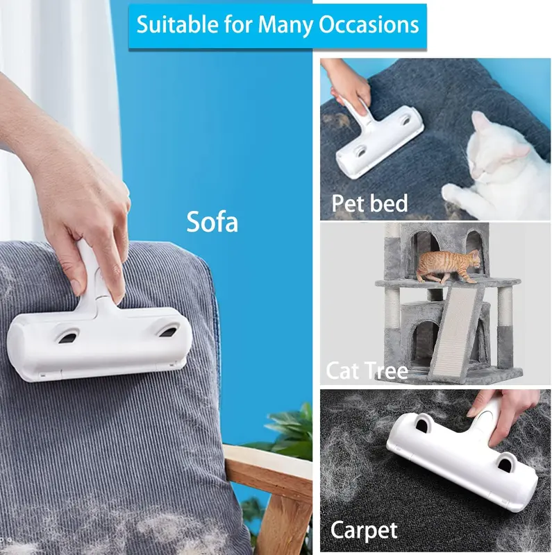 ACE2ACE Pet Hair Remover Roller, Reusable Animal Hair Removal Brush for Dogs and Cats, Easy to Clean Fixed Areas Pet Fur from Carpet, Furniture, Rugs, Stairs, bedding and Sofa 3