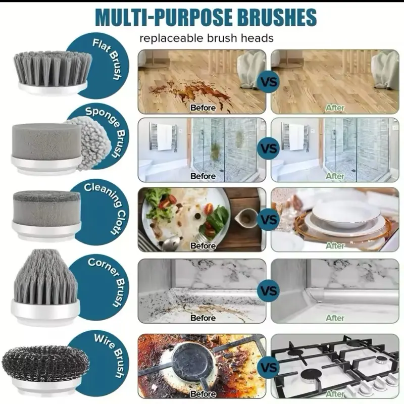 Electric Scrubber Cordless - Powerful Cleaning Solution 1