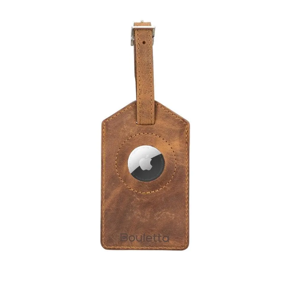 Leather Apple AirTag Luggage Tag