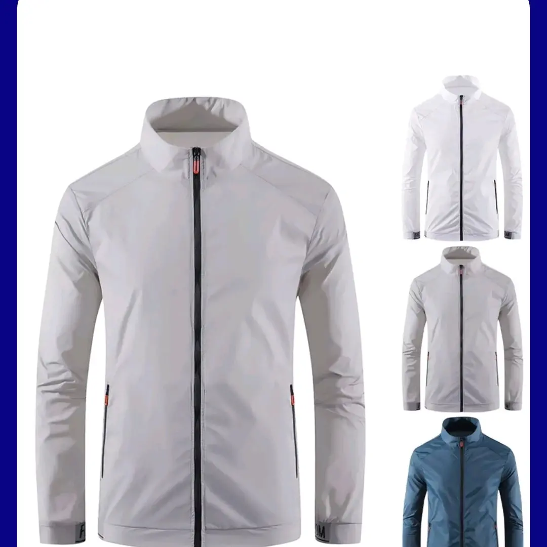 Men's Fashionable Lightweight Smart Waterproof Jacket with 2 Small Front Pockets - Coats, Menswear Stylish Jeans Tops Underwear Casual Long Sleeve