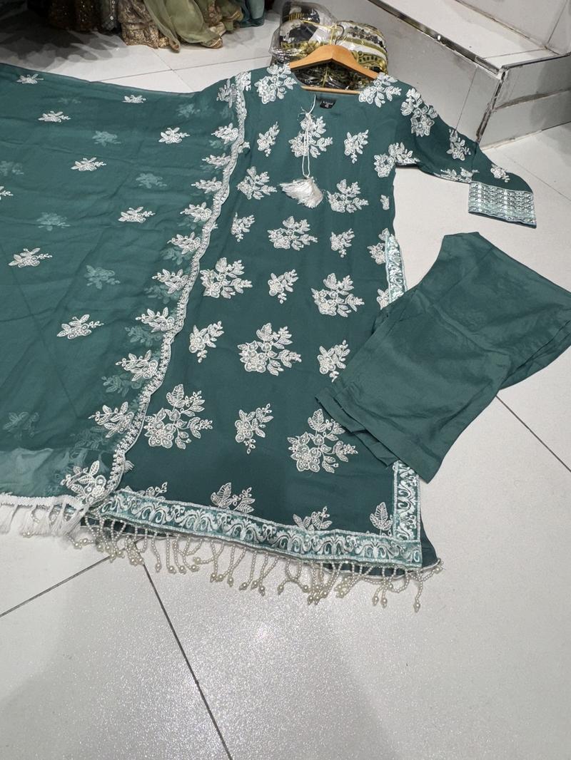 Product Introduction of 4 Colours AD’AAB salwar kameez dress 3 piece Pakistani white embroidered wedding edt S-XXL Womenswear 30