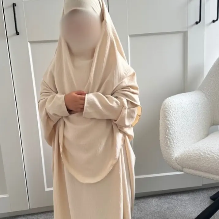 Abaya Khimar for Girls Teenagers -batwing sleeve abaya Perfect for Daily Wear, Madrassa, Umrah Salat - Plain, Long Sleeve, Autumn/All Seasons(Khadijah girl) butterfly ramadan mummy and daughter set 4