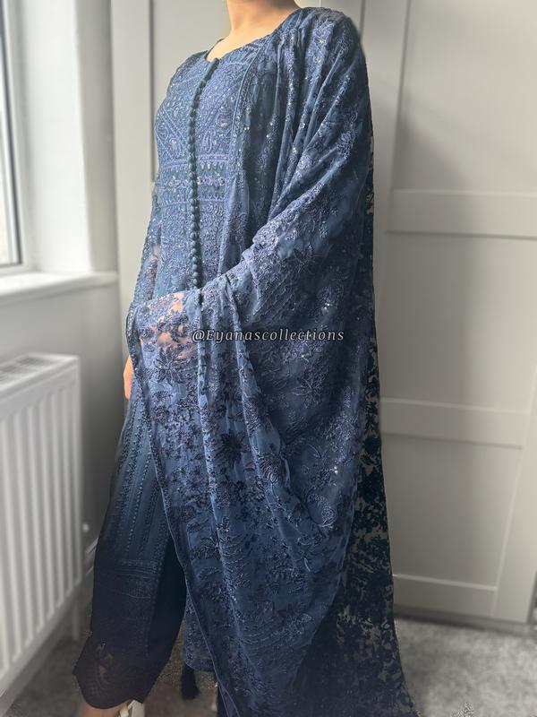 Eyanas EC1 Heavy 4pc chiffon suit navy 2