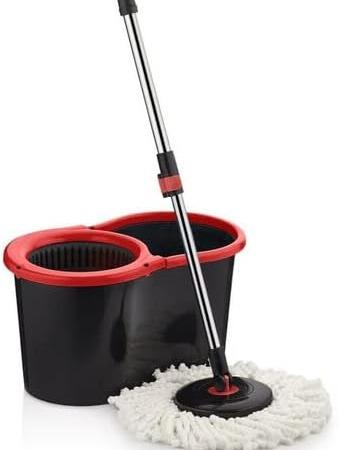 360° FLOOR MAGIC SPIN MOP BUCKET SET MICROFIBER ROTATING DRY HEADS WITH 3 HEADS Cleaning Adjustable Room 5