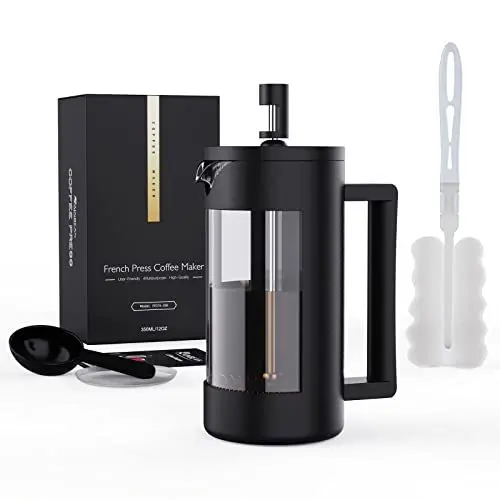 French Press Coffee Maker – 100% BPA-Free, Rust-Free, & Dishwasher Safe