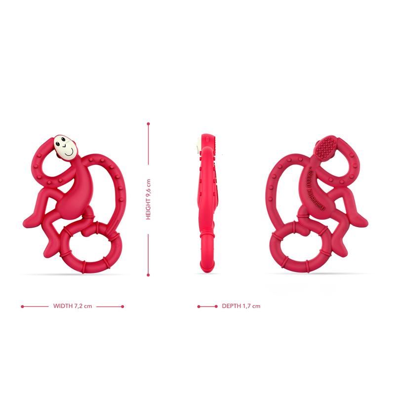 Rubine Mini Monkey Teether 2