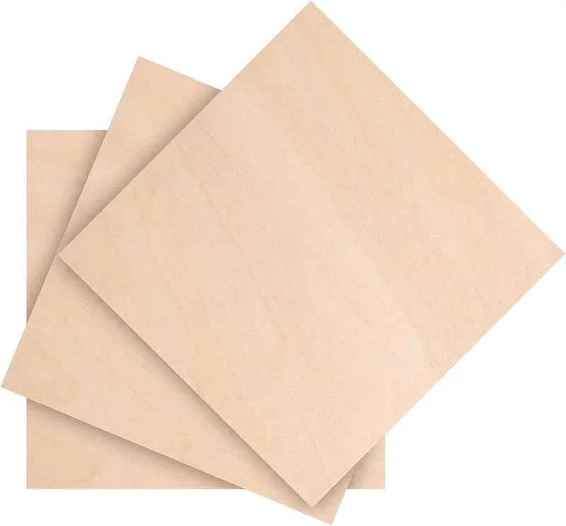 30 PCS 10x10 cm Basswood Sheets, Unfinished Blank Wood Squares 6mm Thin Wooden Plywood Sheets, Wooden Cutouts for Crafts Engraving Laser Cutting 5