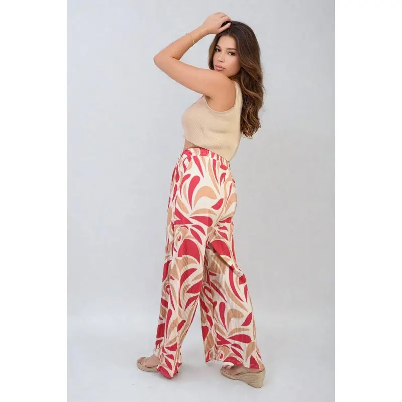 Abstract Pattern Wide Leg Trousers 2