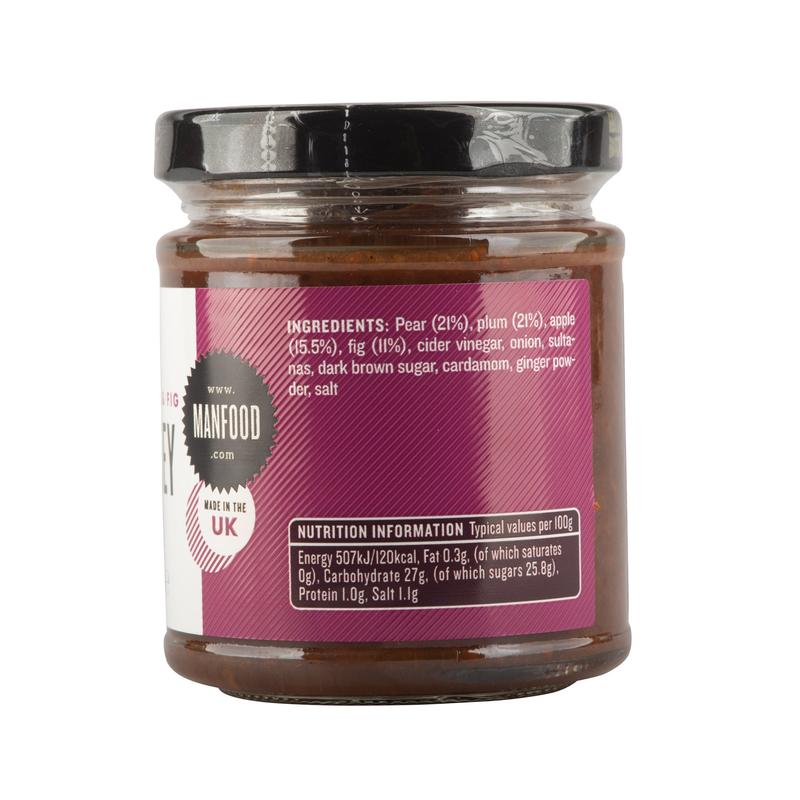 Pear, Apple, Fig & Plum Chutney:  Add it to your cheese platters for a traditional accompaniment, spread it on sandwiches for an extra burst of flavour, or use a spoonful in stews to enhance their taste profiles. 3