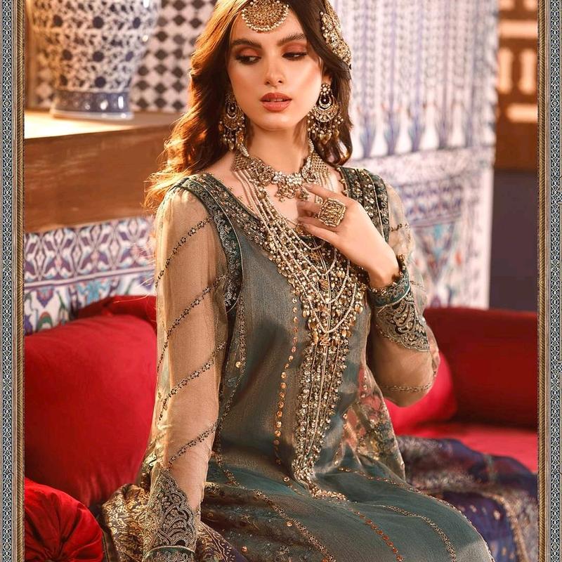 Formal Maria BI Inspired 3PC Luxury Handmade Party Wear for Women 5