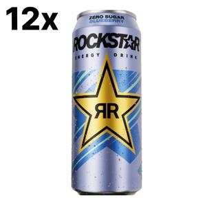 12 x 250ml Rockstar Blueberry Energy Drink – Bold Flavour & Caffeine Boost – Beverage Sport Ice