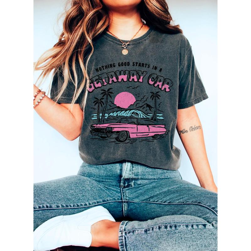 Getaway Car Shirt Taylor Reputation Era Tee Aesthetic Swiftie T Shirt Groovy Beach Shirt The Eras Tour 2023 New TS Merch 1565852967 4