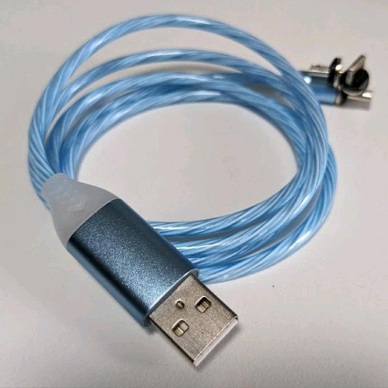 1 Metre LED 3in1 Magnetic Charging Cable 0