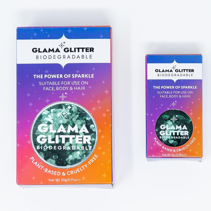 Product Introduction of Glamaglitter Green Chunky Cosmetic Biodegradable Glitter Makeup - Face, Body, Hair 29