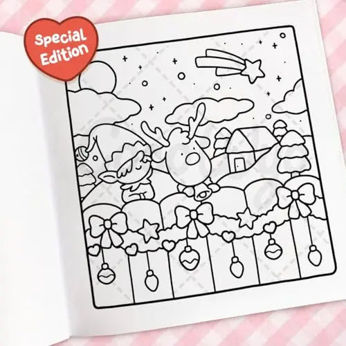 Cozy Christmas: The Cute and Relaxing Festive Colouring Book for Kids and Adults (Coco Wyo) 7