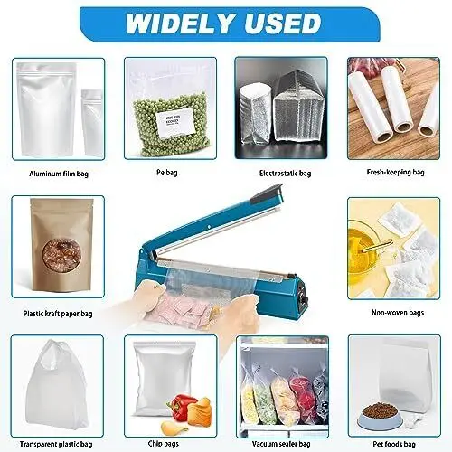 Impulse Heat Sealer Plastic Bag Film Food Sealing Machine - 200/300/400mm 5