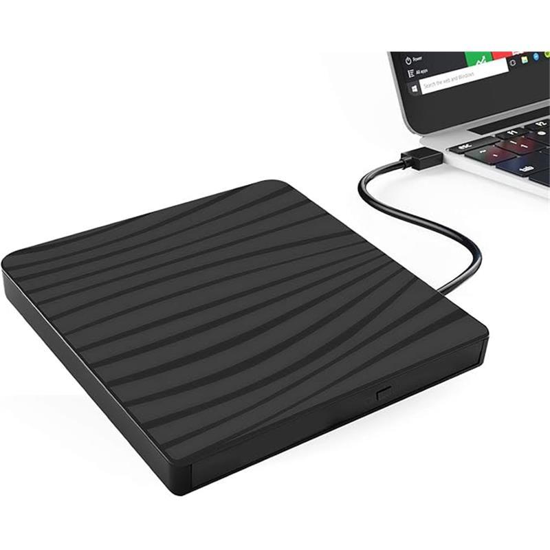 External CD DVD Drive, USB 3.0 Portable CD/DVD +/-RW Burner Rewriter DVD Player for Laptop Slot-in CD Disc Drive for Window/Mac OS/Linux/Vista 0