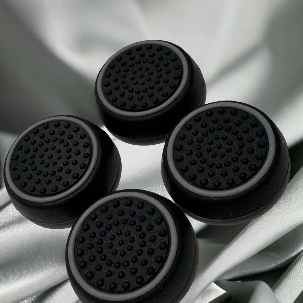 Ultimate Game Thumb Grips For PS4 PS5 & Xbox - 2pcs/4pcs/ - Black with grey Ring