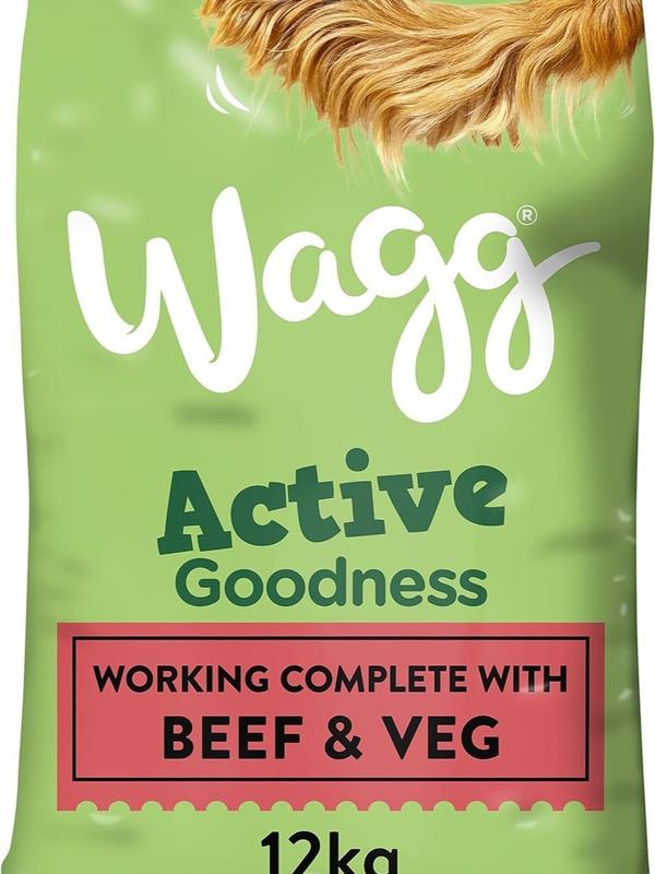 Active Goodness Complete Dry Adult Dog Food Beef & Veg 12kg - For All Active Working Dog Breeds 0