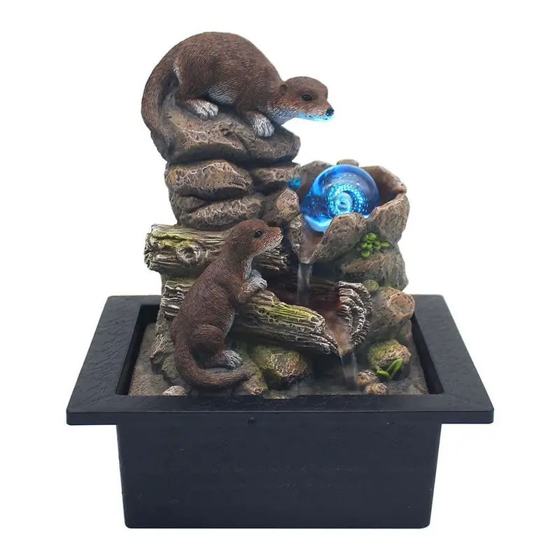Indoor Water Feature Highland Cow, Zen Garden, Elephant, Cat, Squirrel, Otter OR Fairy 8