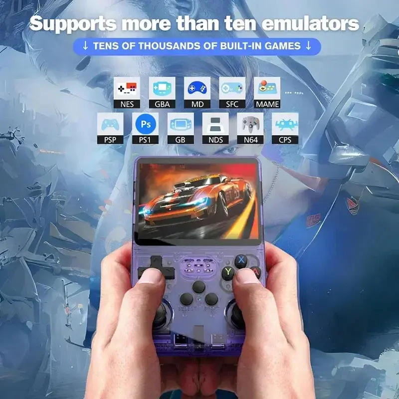 128GB Retro Game Console - R36S, 3.5" IPS Screen, 20,000+ Games, Linux, Portable Gaming System 0