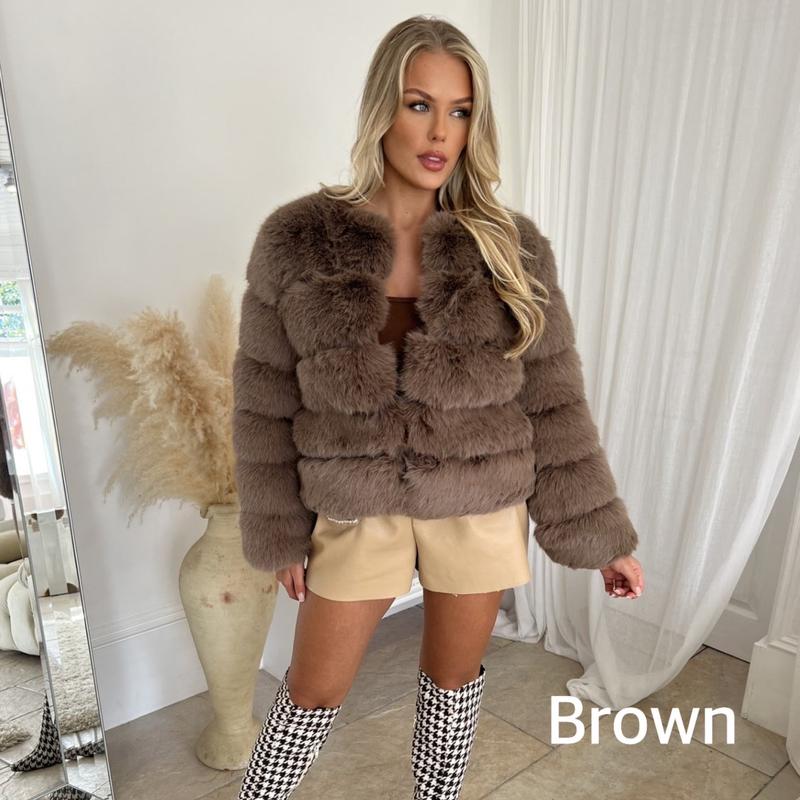 Luxury Faux fur coat - Size up if you want to wear with thick jumpers (Restocks weekly) 3