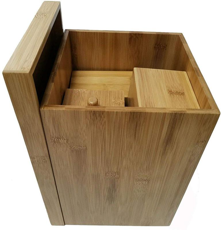 Bamboo 6 Piece Bathroom Set Retro Soap Toilet 4