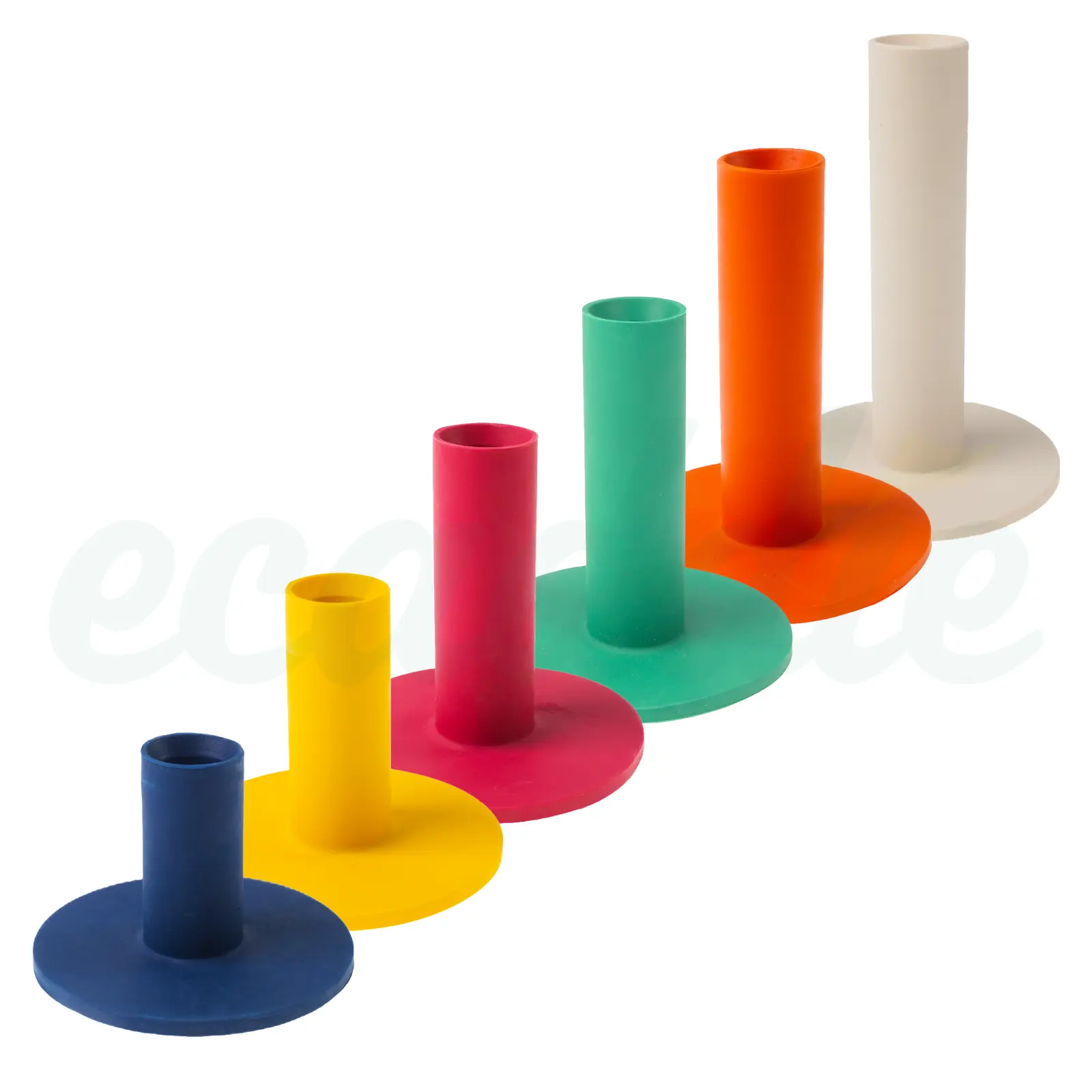Premium Rubber Driving Range Golf Tees  - Optimum  Heights (35mm - 83mm) - Vibrant Colours - High Quality