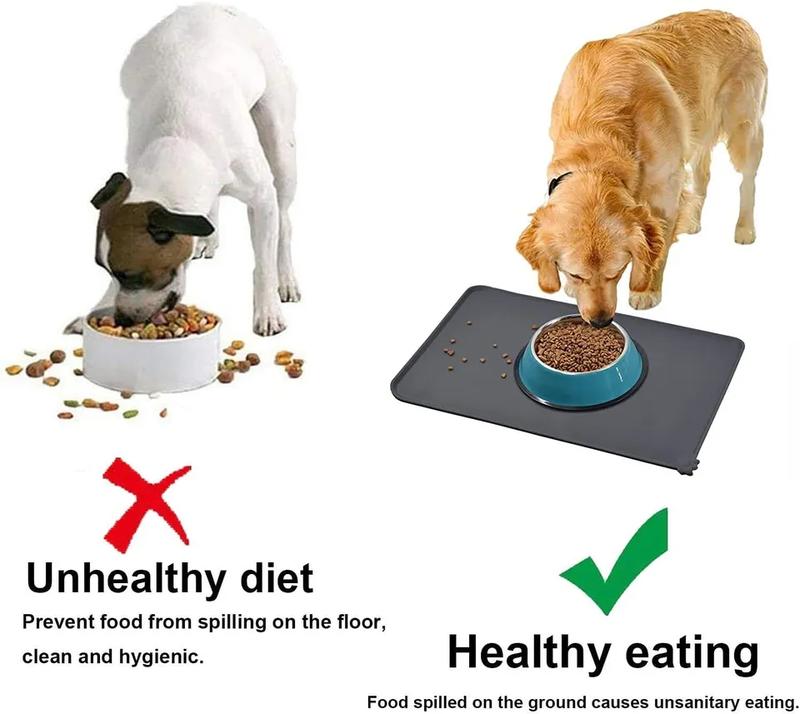 Product Introduction of Non-Slip Pet Food Mat for Bowls & Raised Feeders, Easy to Clean, 47x30cm - Versatile Use 8