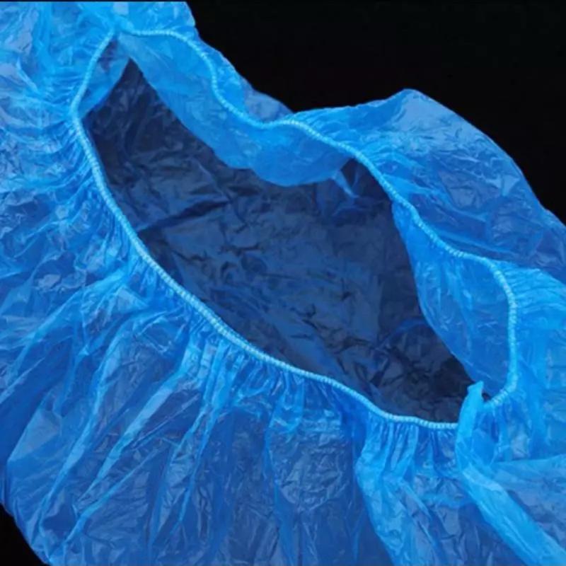 BLUE Shoe PROTECTORS Covers Overshoe DISPOSABLE Plastic Rain WATERPROOF Carpet 1